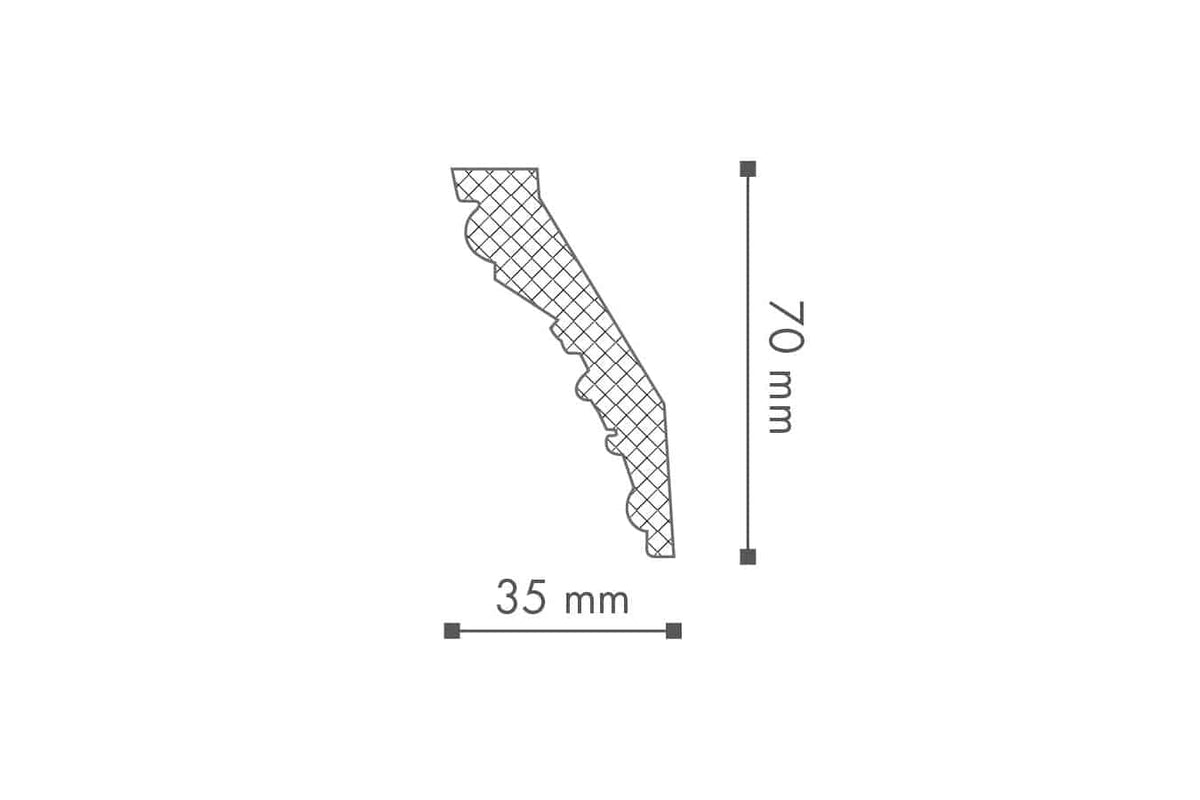 CORNISA POLIURETAN Z9 - 200 x 7.2 x 3.4 cm - imagine 2