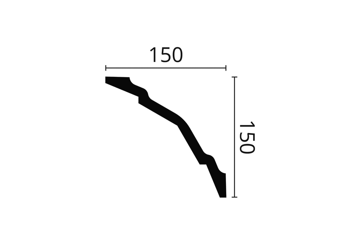 CORNISA POLIMER DUR WT24 - 200 x 15 x 15 cm - imagine 2
