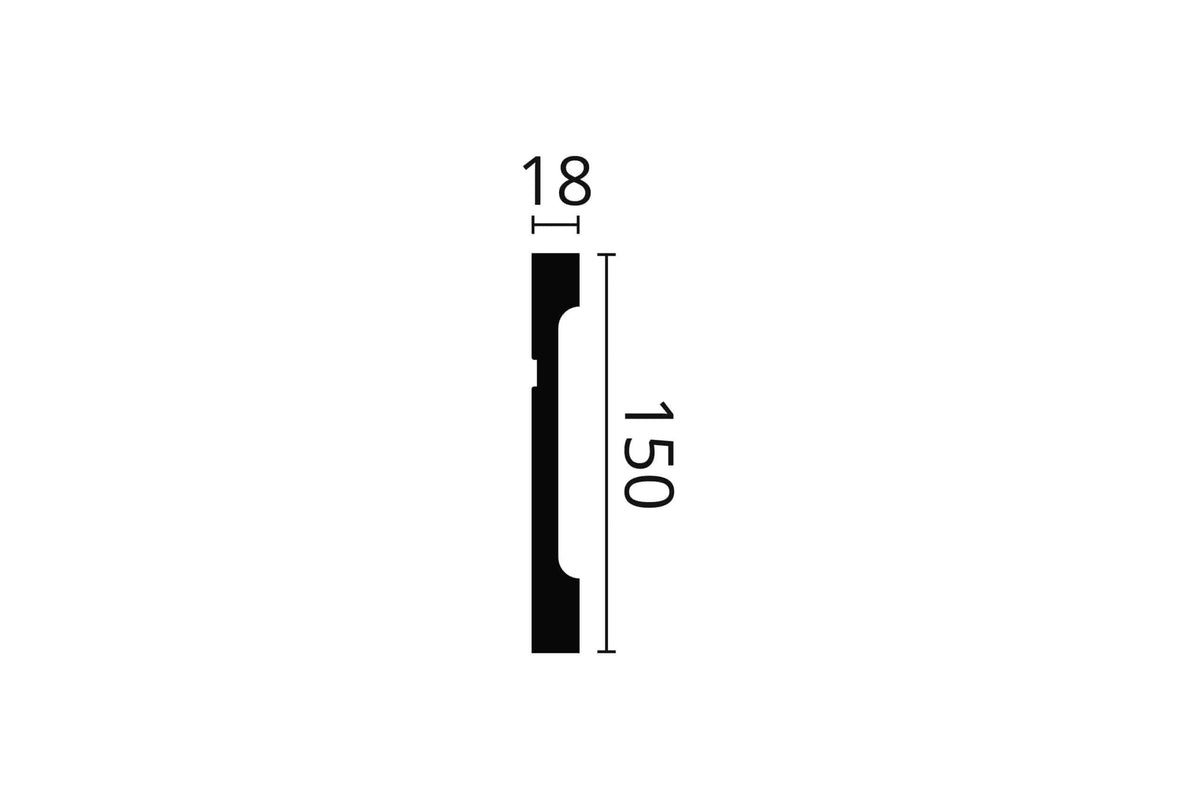 PLINTA POLIMER DUR FD15 - 200 x 15 x 1.8 cm - imagine 2