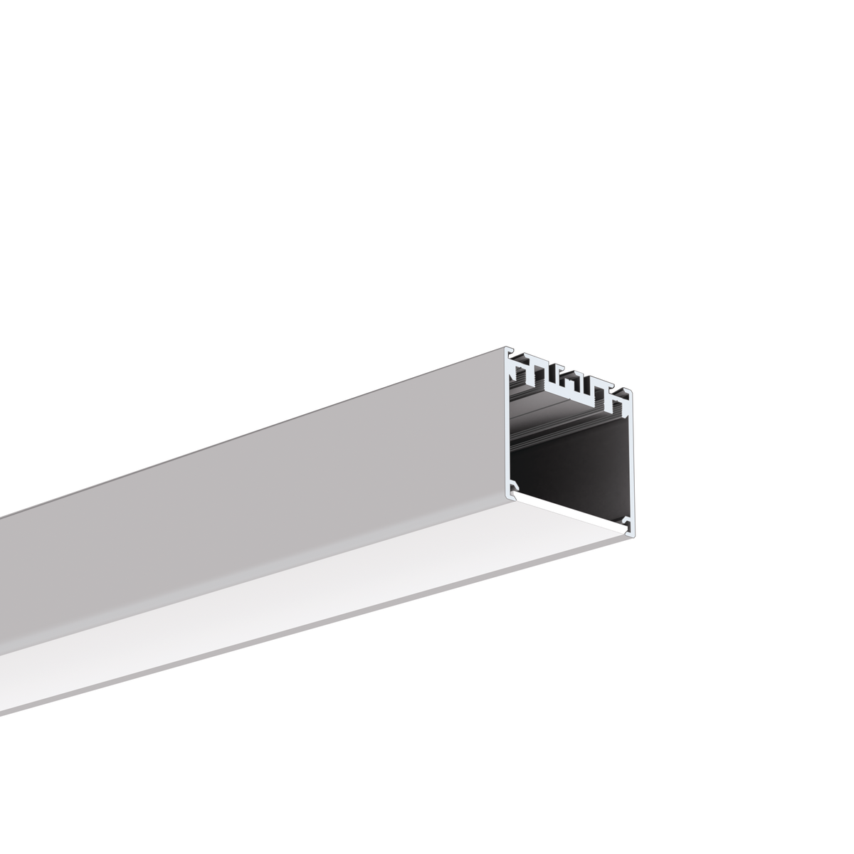 Profil aluminiu bandă LED 4050-O, argintiu anodizat