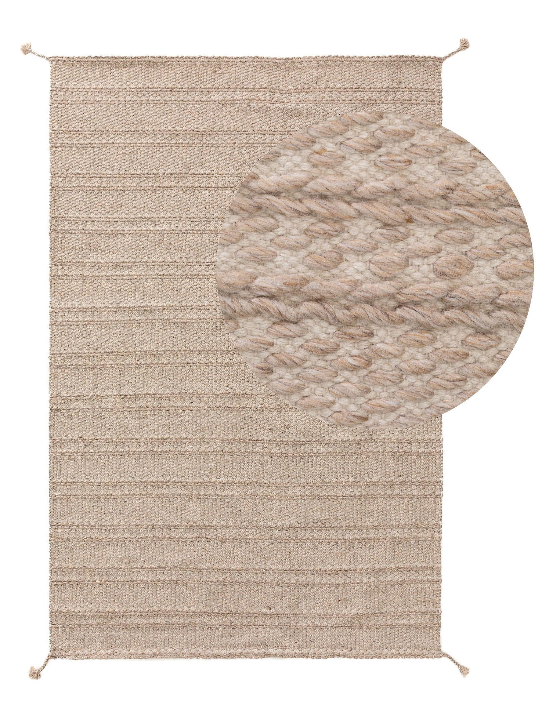 Covor din materiale reciclate Rene Beige