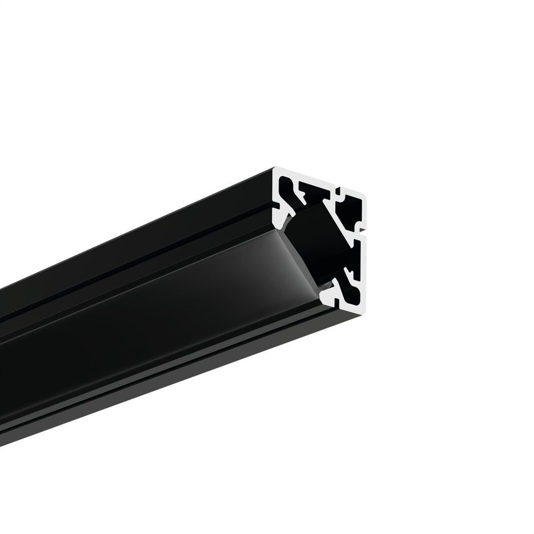 Profil aluminiu bandă LED 45-PLUS, negru anodizat