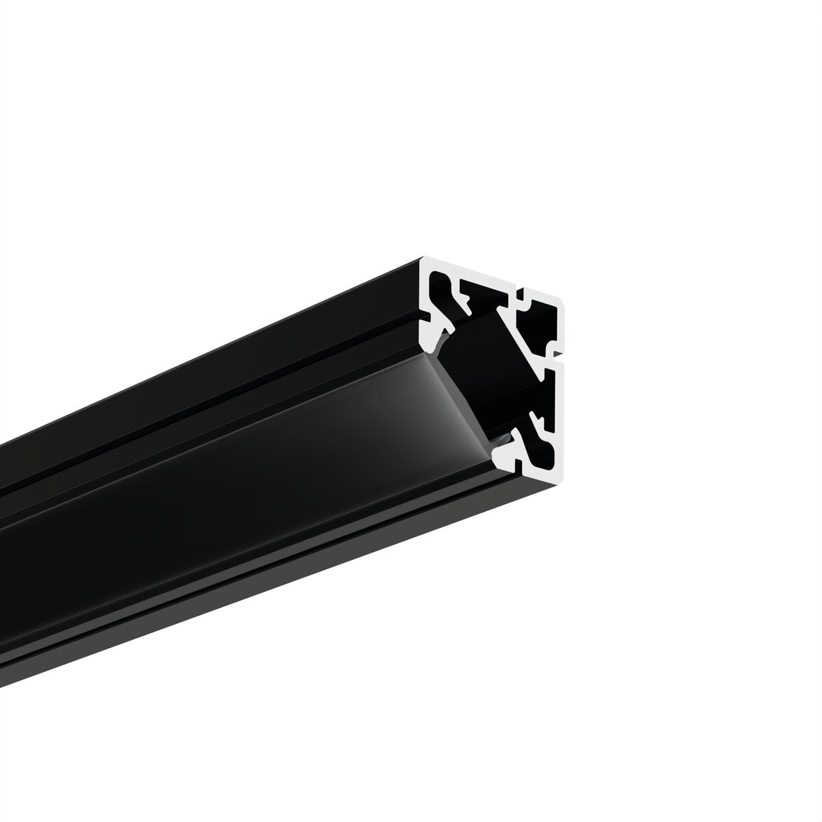 Profil aluminiu bandă LED 45-PLUS, negru anodizat
