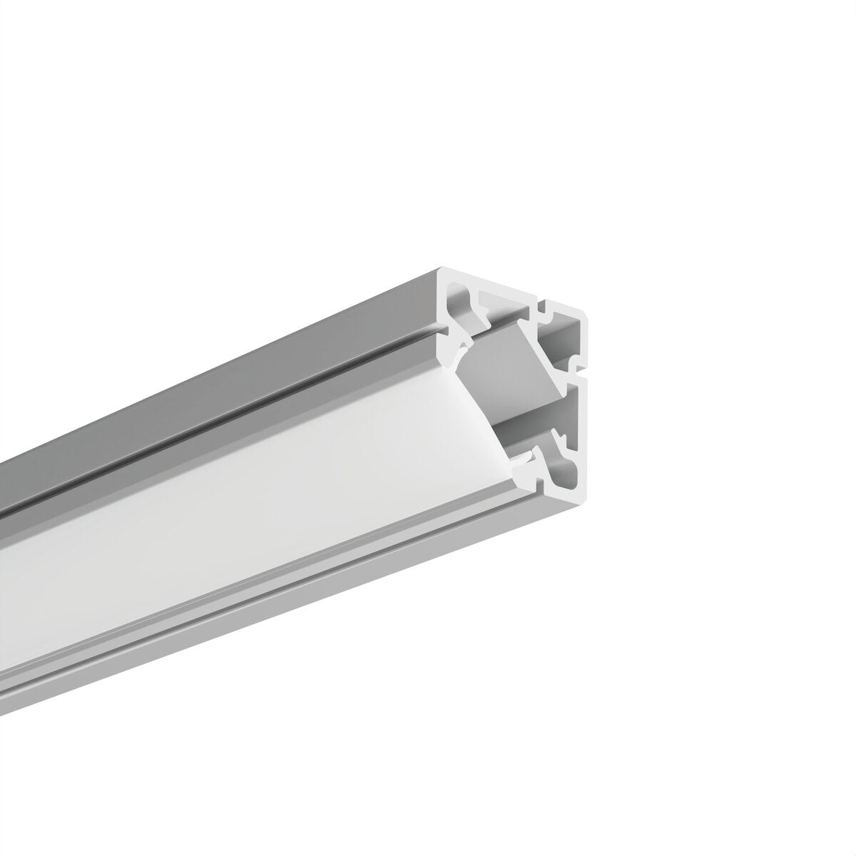 Profil aluminiu bandă LED 45-PLUS, argintiu anodizat
