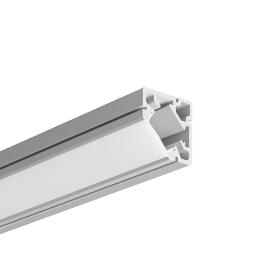 Profil aluminiu bandă LED 45-PLUS, argintiu anodizat