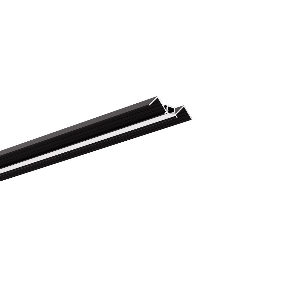 Profil aluminiu bandă LED PIKO-KW, negru anodizat