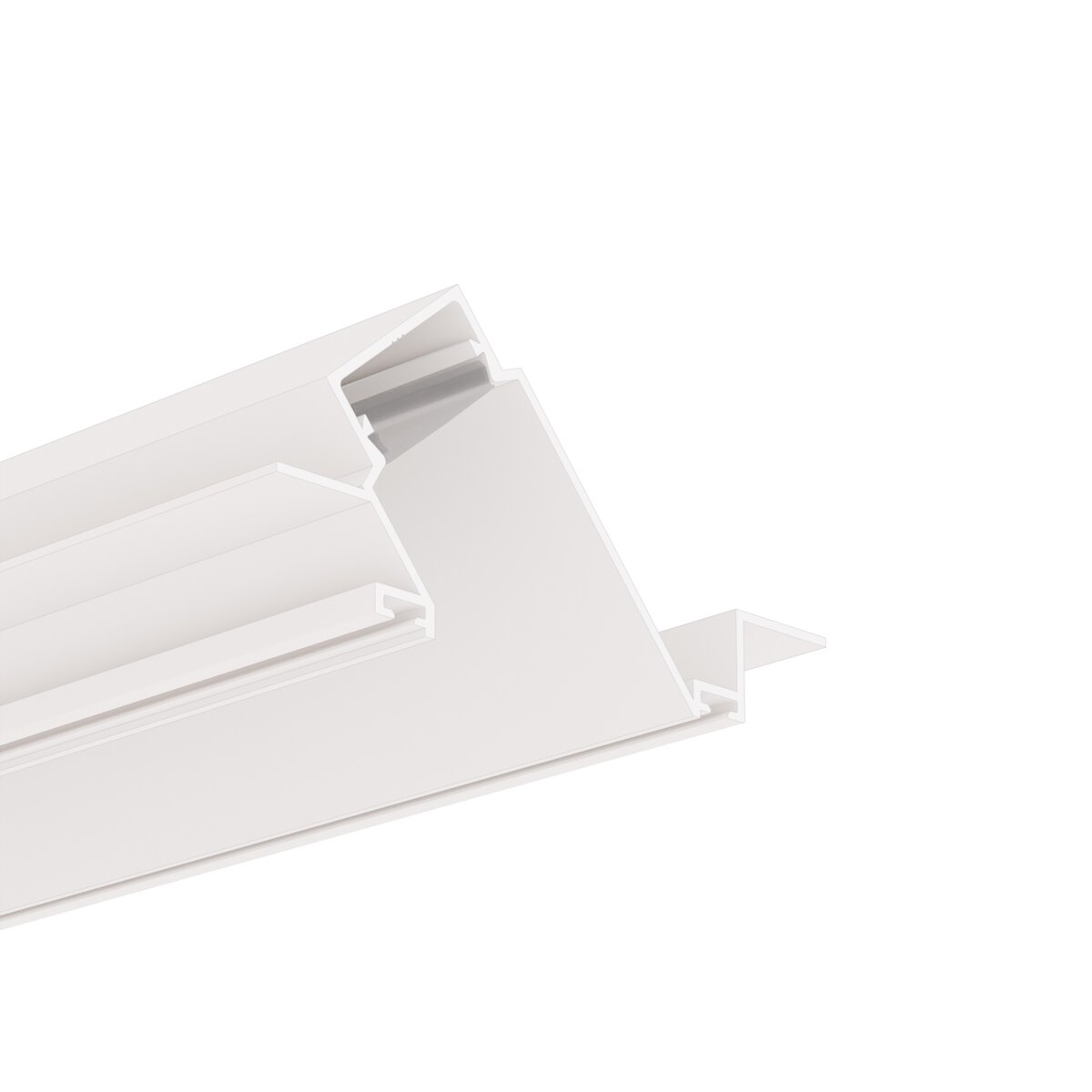 Profil aluminiu bandă LED DIPOKET, alb vopsit