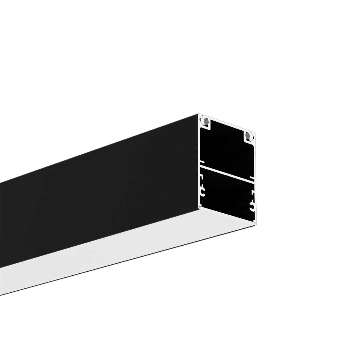 Profil aluminiu bandă LED INTER-PLUS, negru anodizat