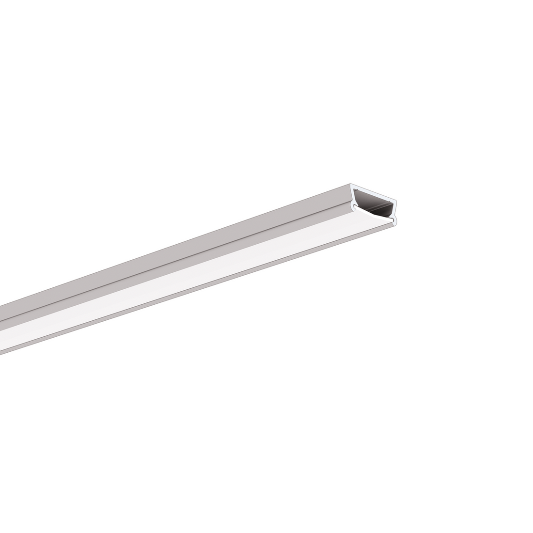 Profil aluminiu bandă LED TAMI, argintiu anodizat