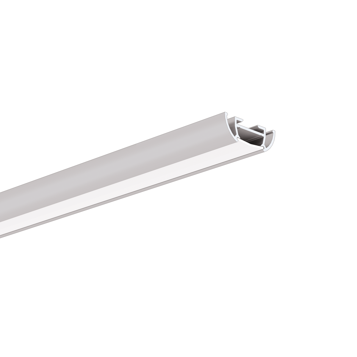 Profil aluminiu bandă LED TOST, argintiu anodizat