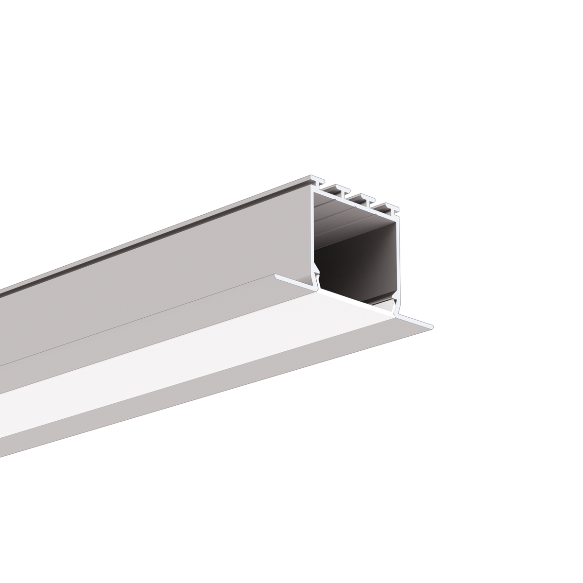 Profil aluminiu bandă LED LARKO, argintiu anodizat