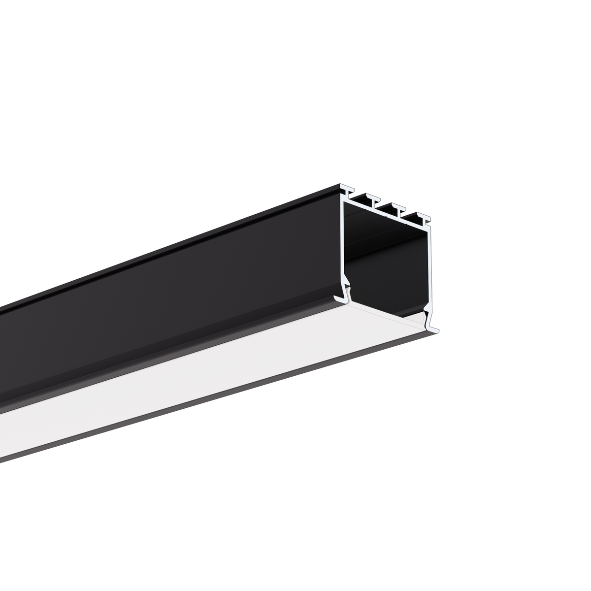 Profil aluminiu bandă LED LOKOM, negru anodizat