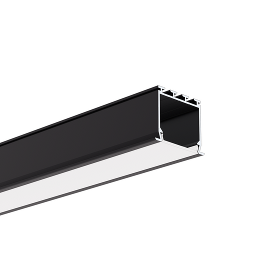 Profil aluminiu bandă LED LOKOM, negru anodizat