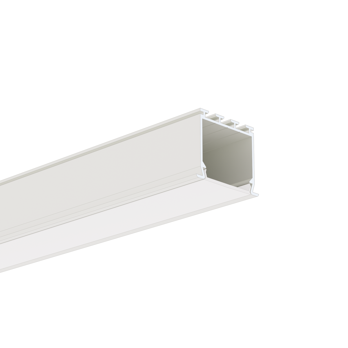 Profil aluminiu bandă LED LOKOM, alb vopsit