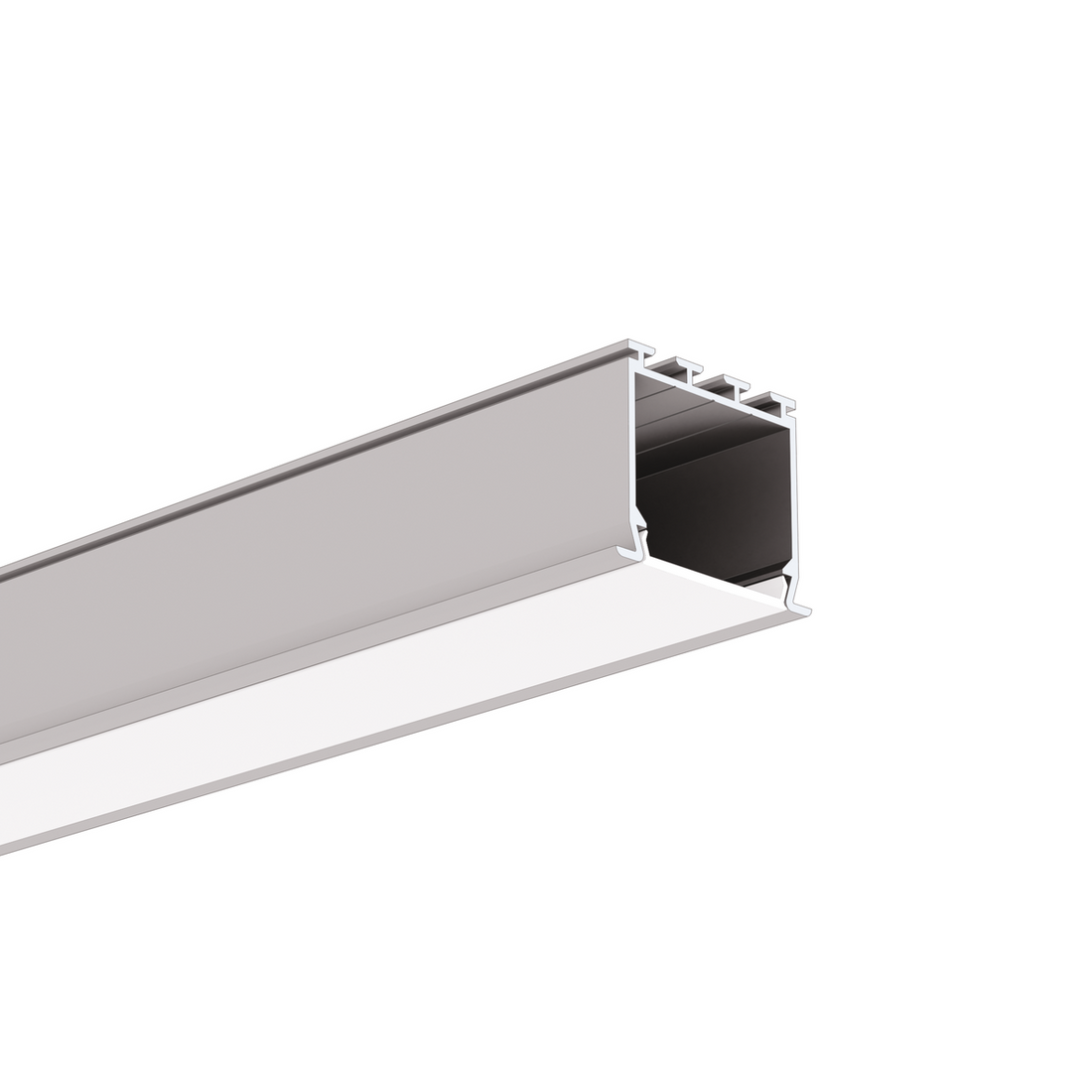 Profil aluminiu bandă LED LOKOM, argintiu anodizat