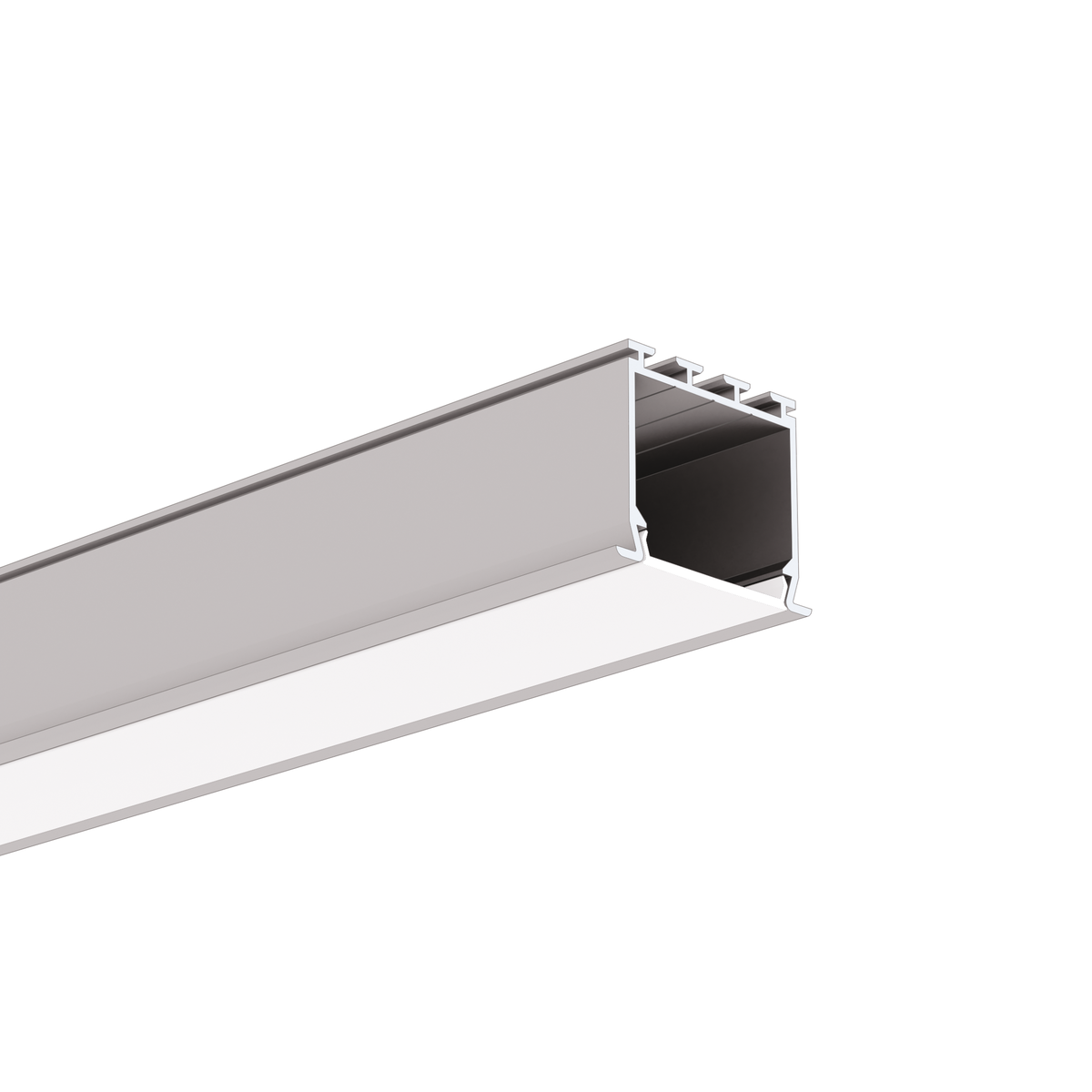 Profil aluminiu bandă LED LOKOM, argintiu anodizat