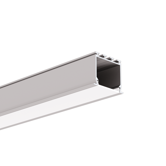 Profil aluminiu bandă LED LOKOM, argintiu anodizat