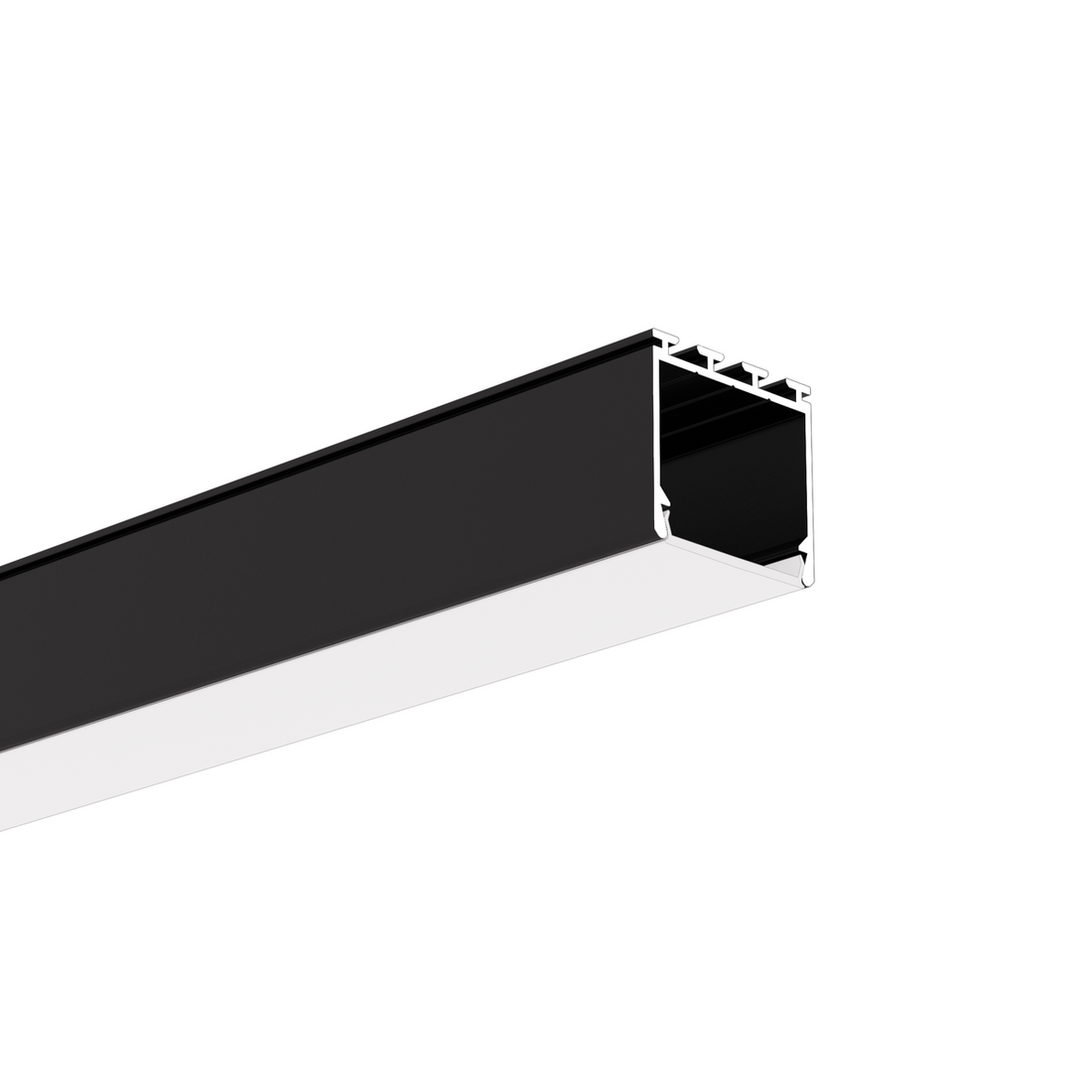Profil aluminiu bandă LED LIPOD, negru anodizat