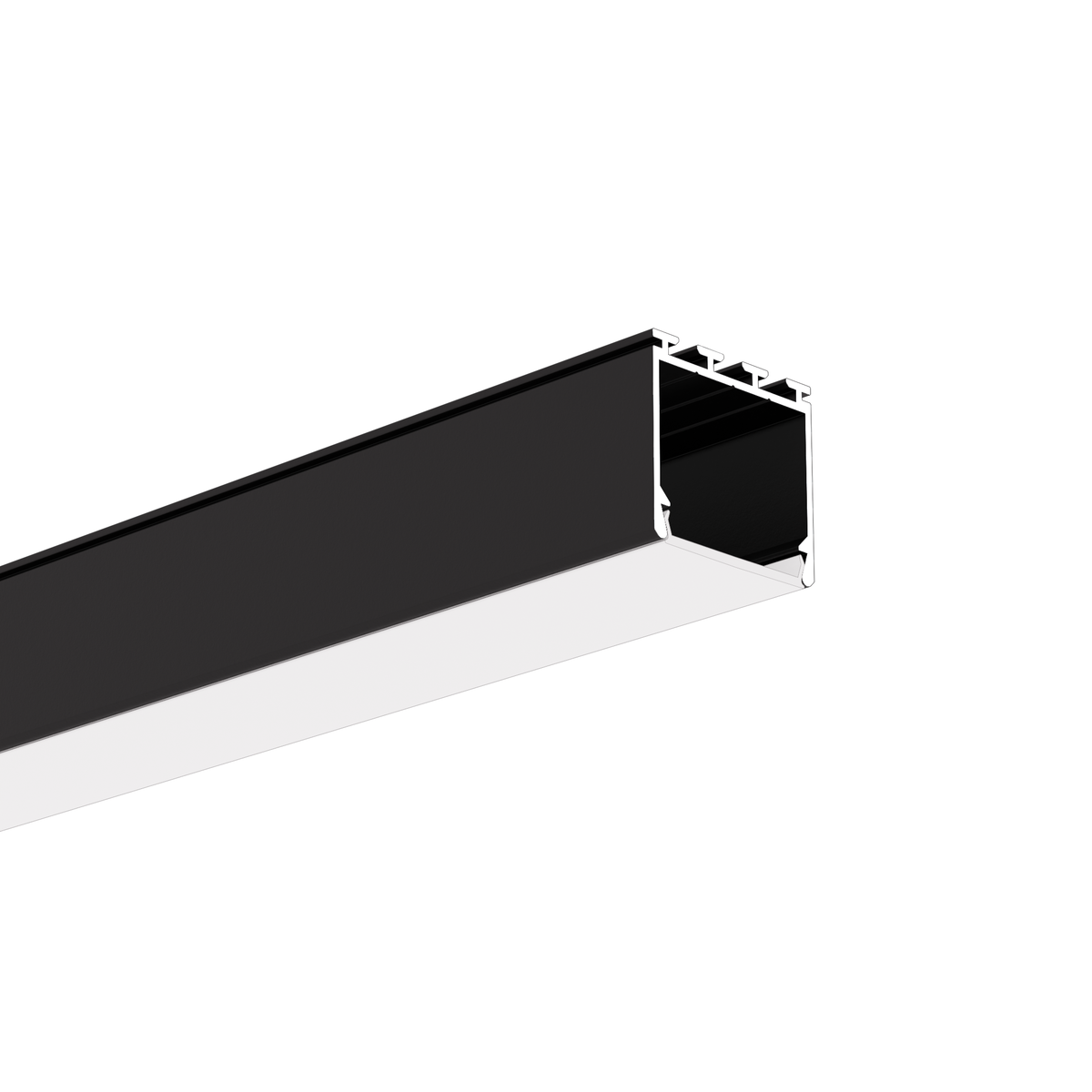 Profil aluminiu bandă LED LIPOD, negru anodizat