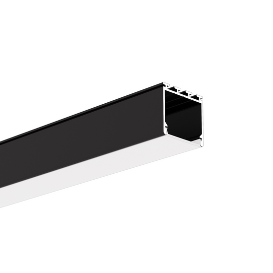 Profil aluminiu bandă LED LIPOD, negru anodizat