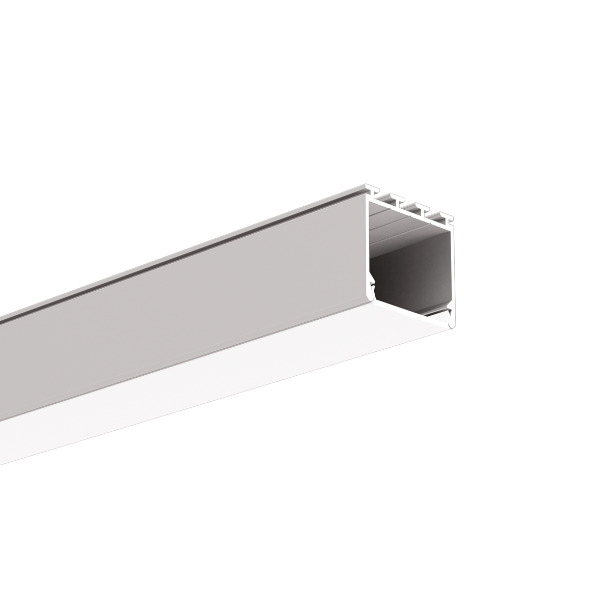 Profil aluminiu bandă LED LIPOD, argintiu anodizat