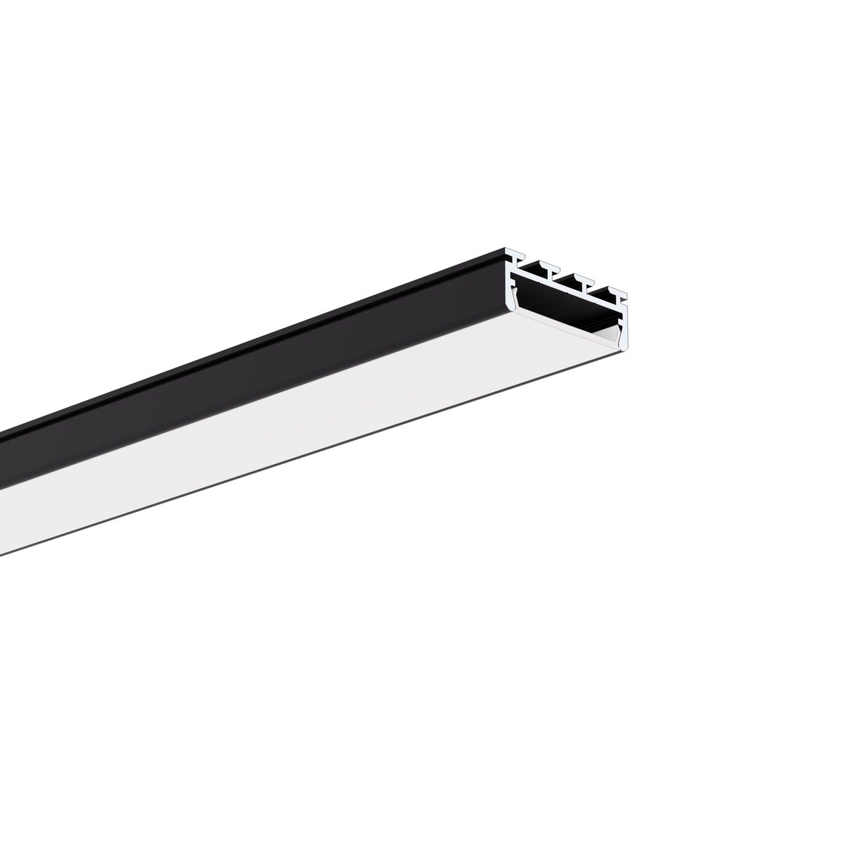 Profil aluminiu bandă LED GIZA, negru anodizat