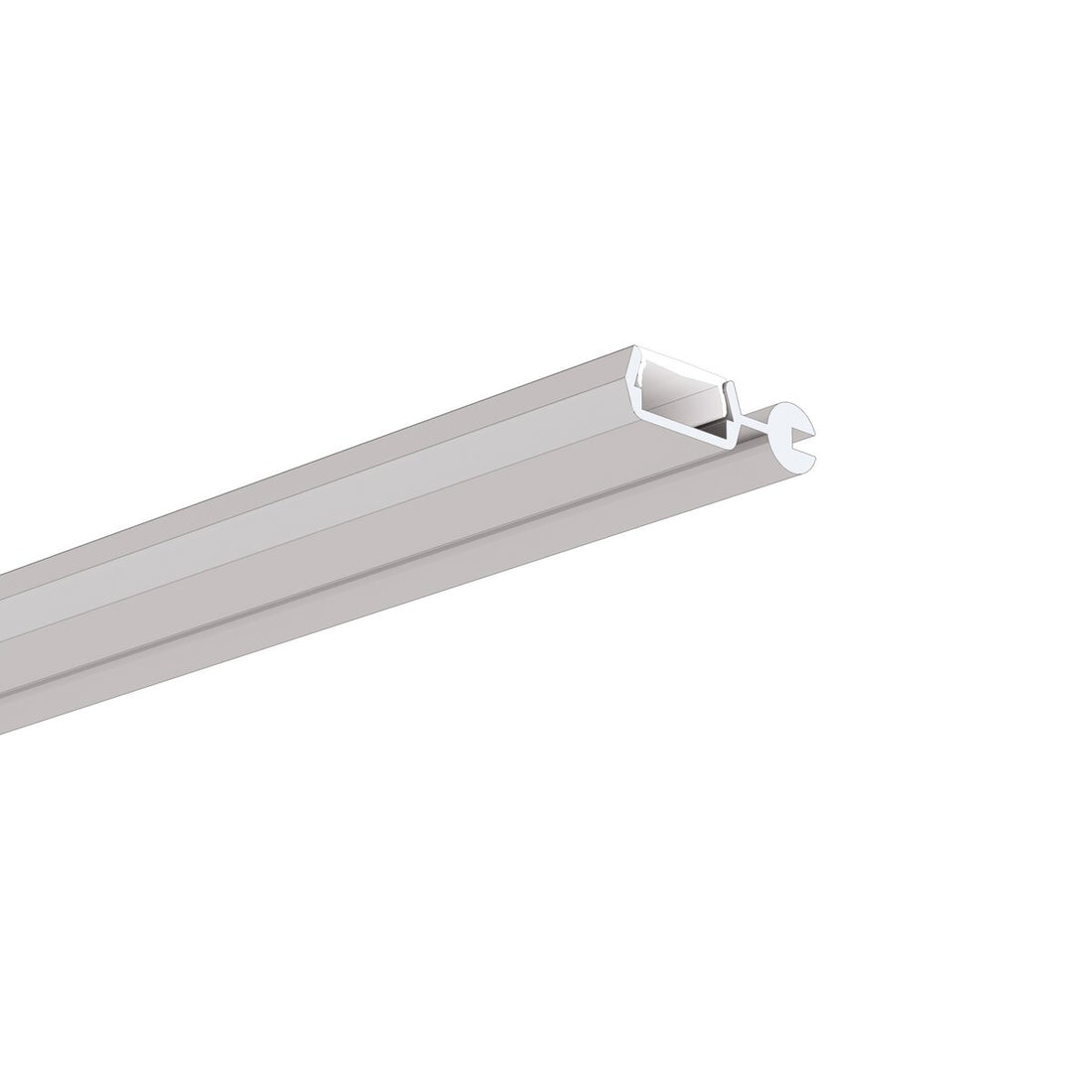Profil aluminiu bandă LED POLI, argintiu anodizat