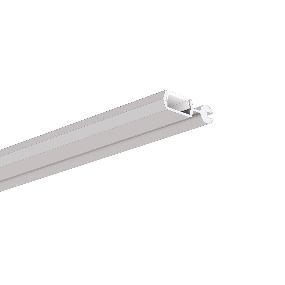 Profil aluminiu bandă LED POLI, argintiu anodizat
