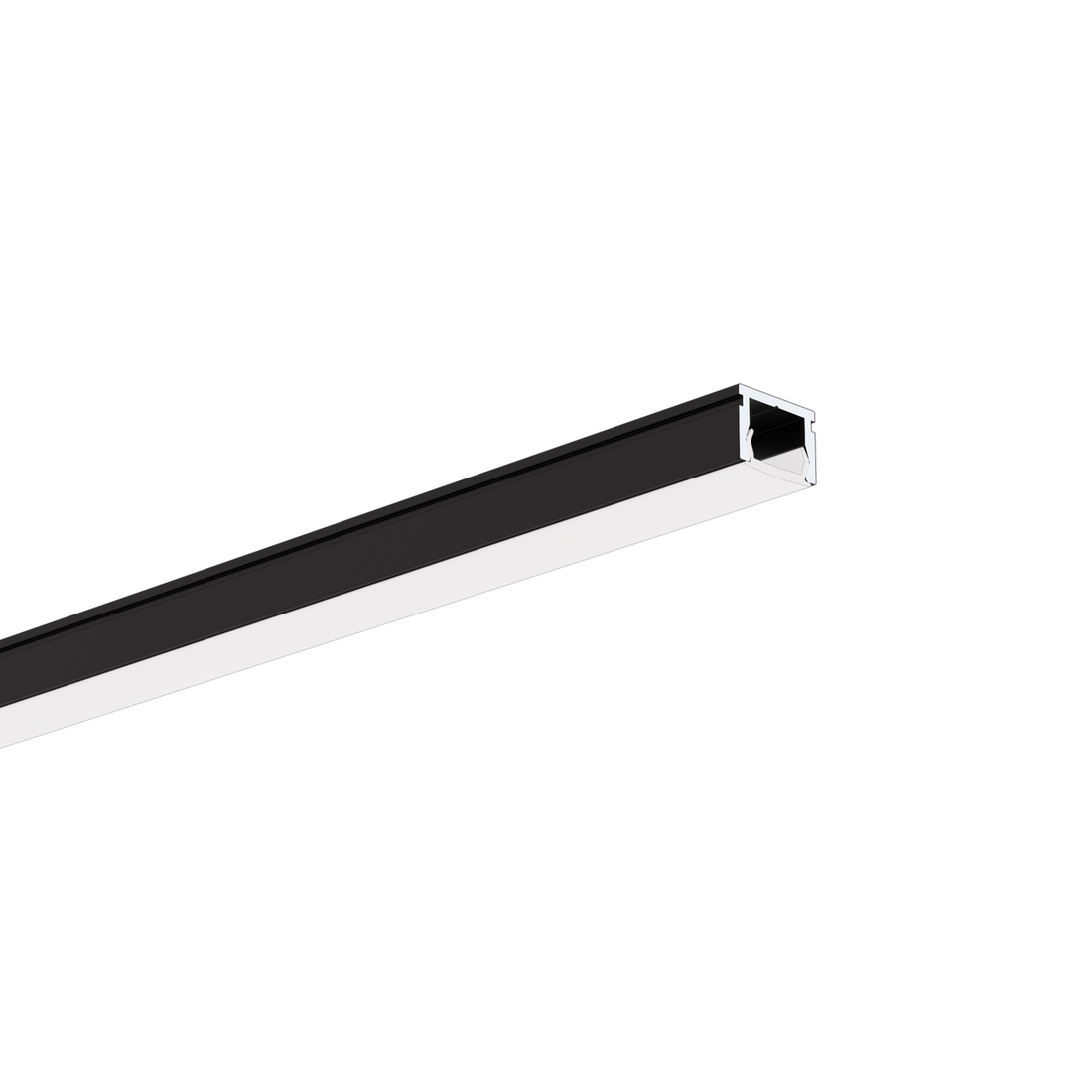Profil aluminiu bandă LED PIKO, negru anodizat
