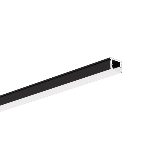 Profil aluminiu bandă LED PIKO, negru anodizat