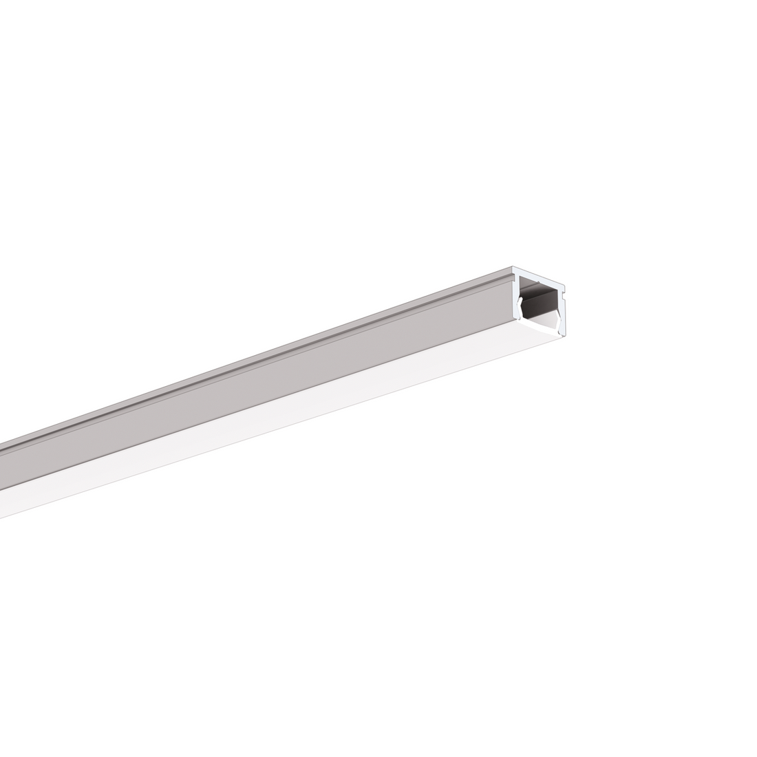 Profil aluminiu bandă LED PIKO, argintiu anodizat