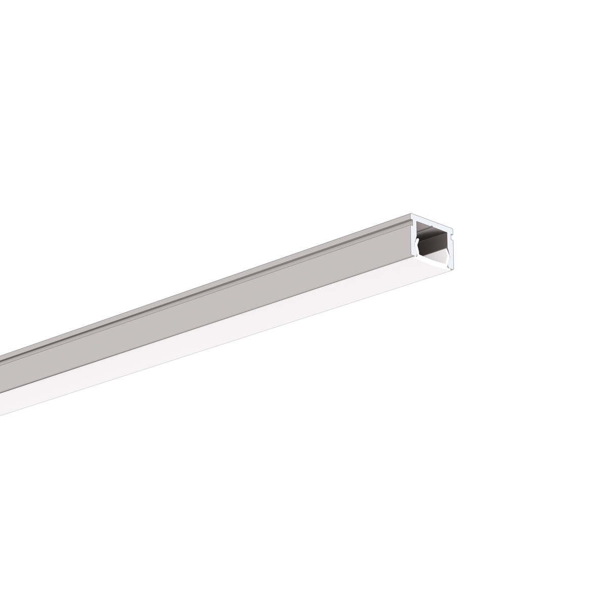 Profil aluminiu bandă LED PIKO, argintiu anodizat