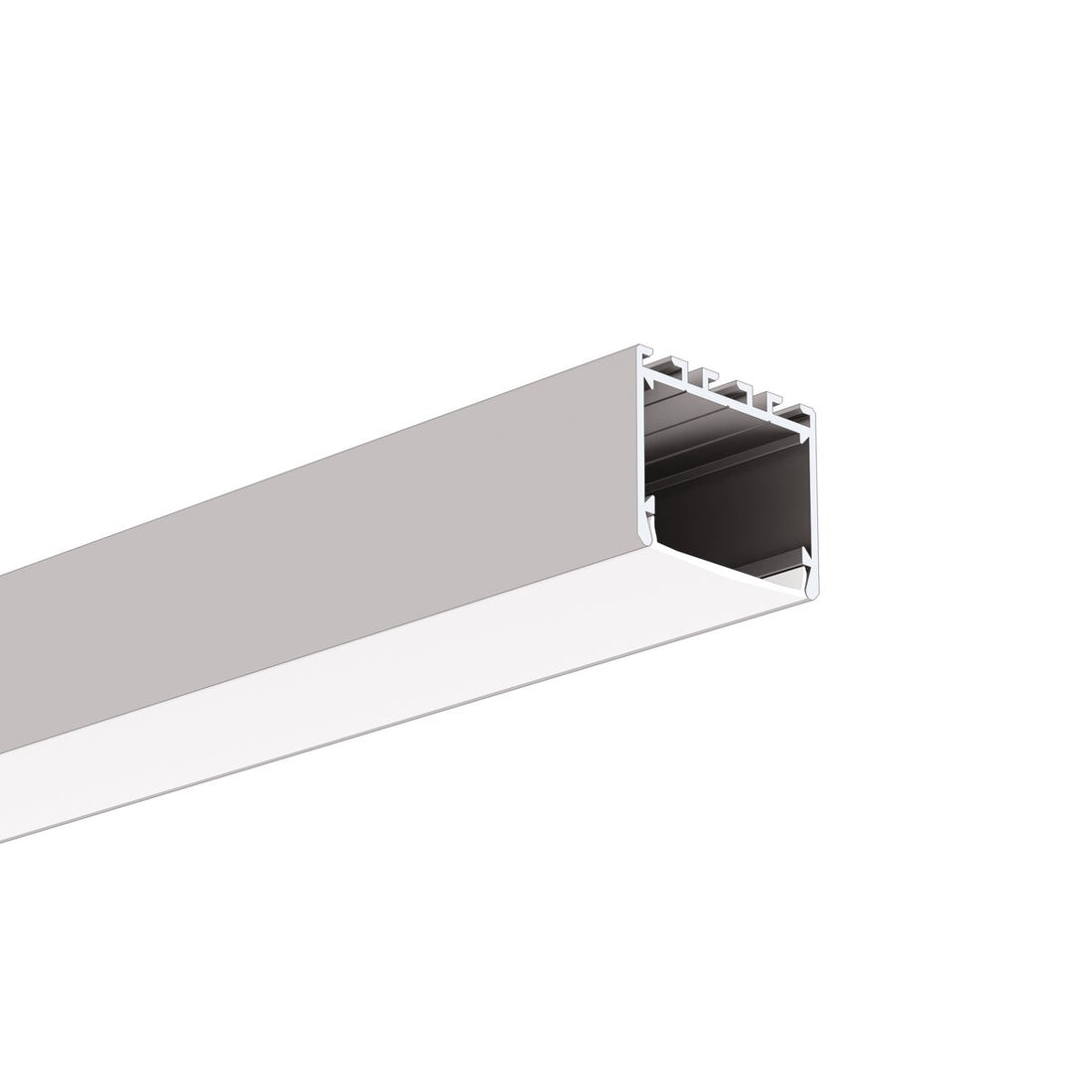 Profil aluminiu bandă LED 3035-O, argintiu anodizat