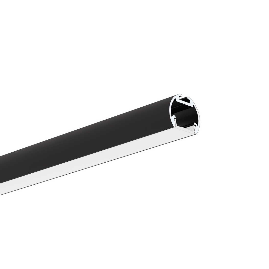 Profil aluminiu bandă LED OLEK, negru anodizat