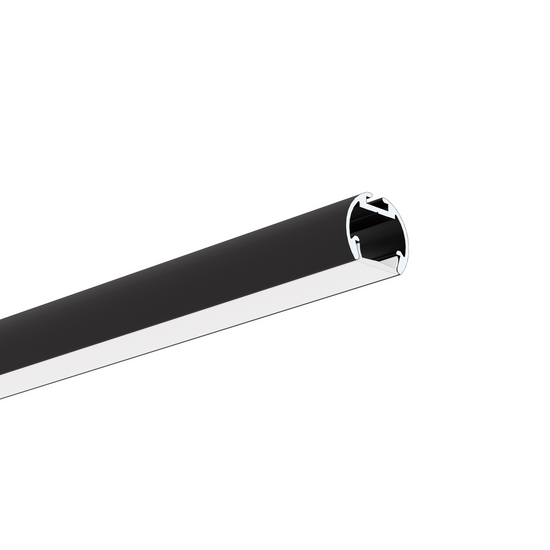 Profil aluminiu bandă LED OLEK, negru anodizat