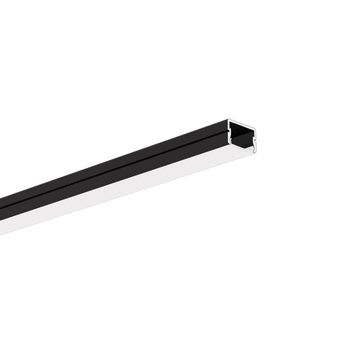 Profil aluminiu bandă LED SILER, negru anodizat