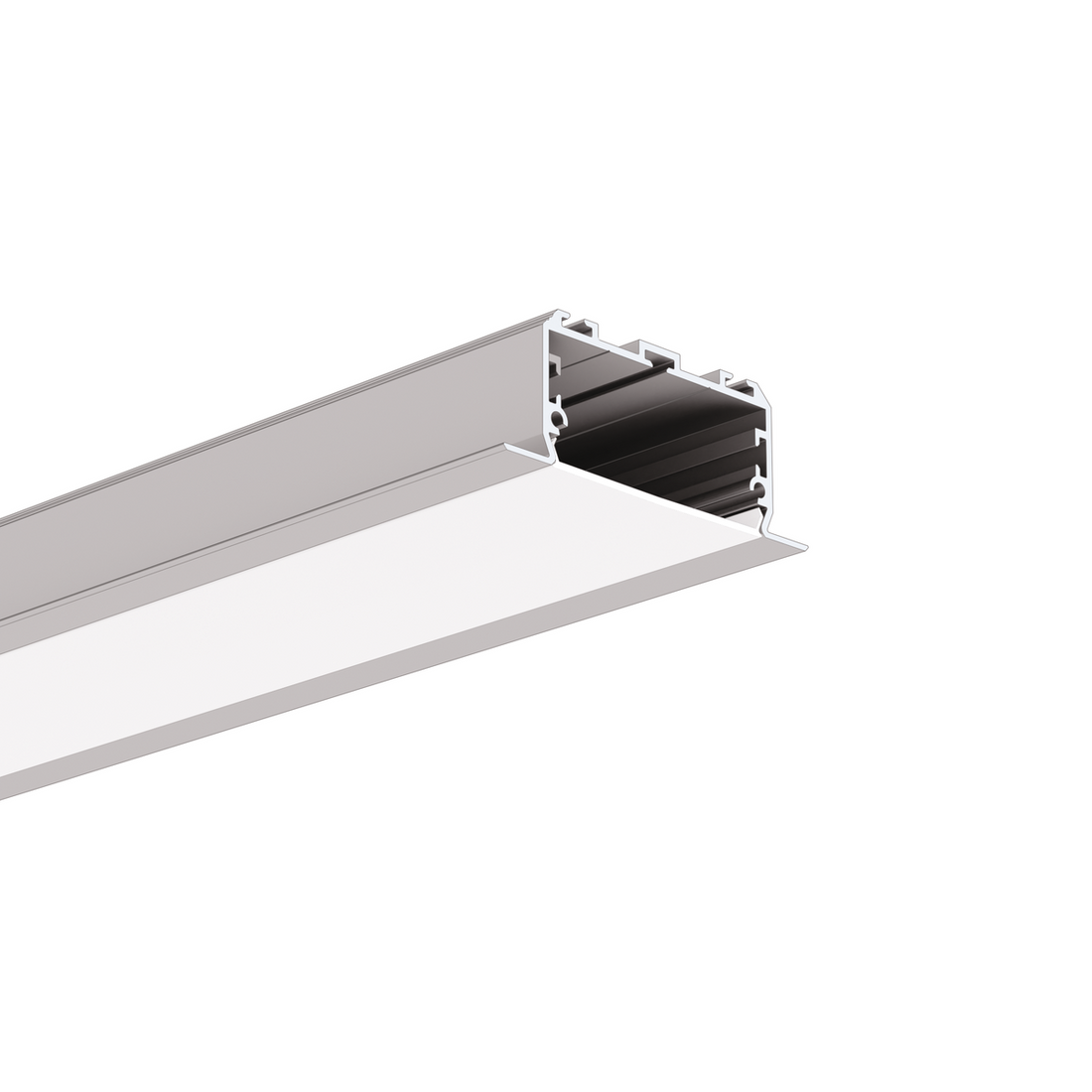 Profil aluminiu bandă LED LARKO-50, argintiu anodizat