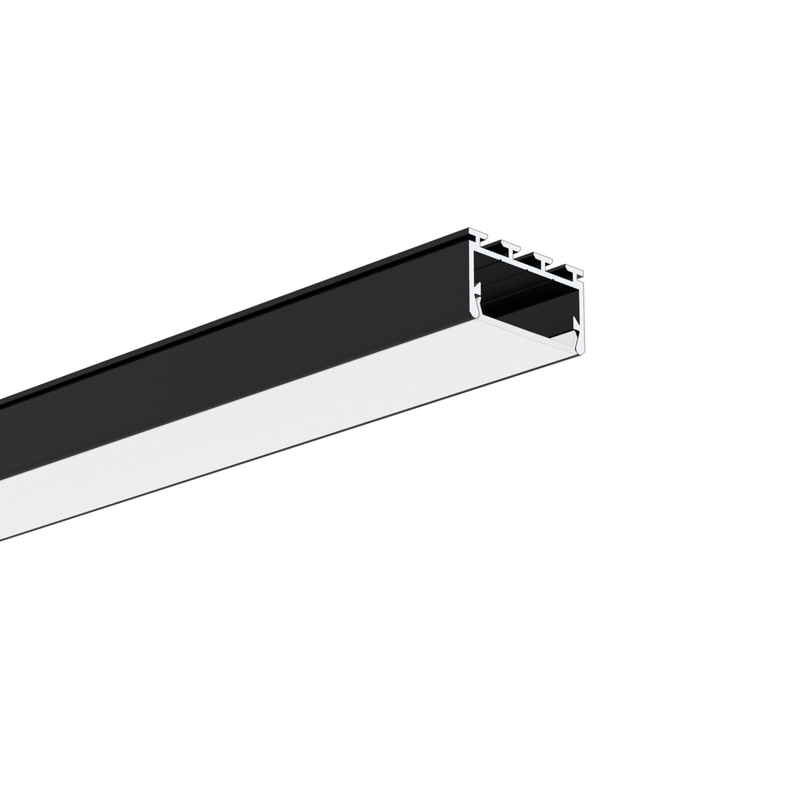 Profil aluminiu bandă LED GIZA-LL, negru anodizat