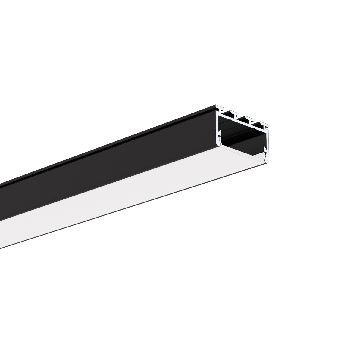 Profil aluminiu bandă LED GIZA-LL, negru anodizat