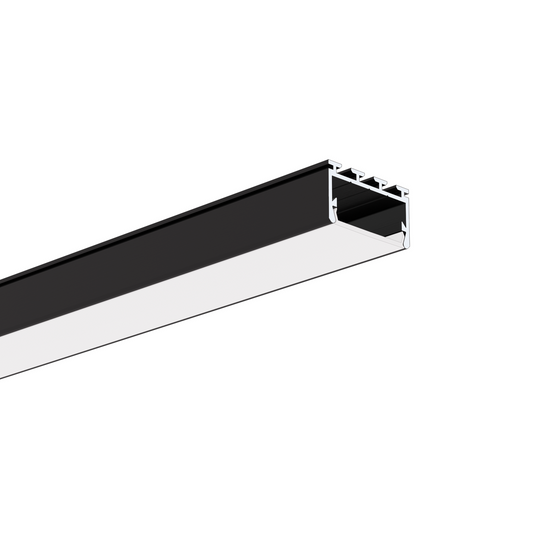 Profil aluminiu bandă LED GIZA-LL, negru anodizat