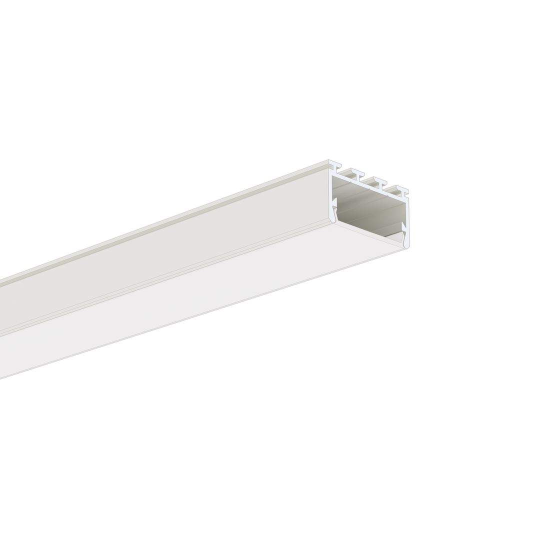 Profil aluminiu bandă LED GIZA-LL, alb vopsit