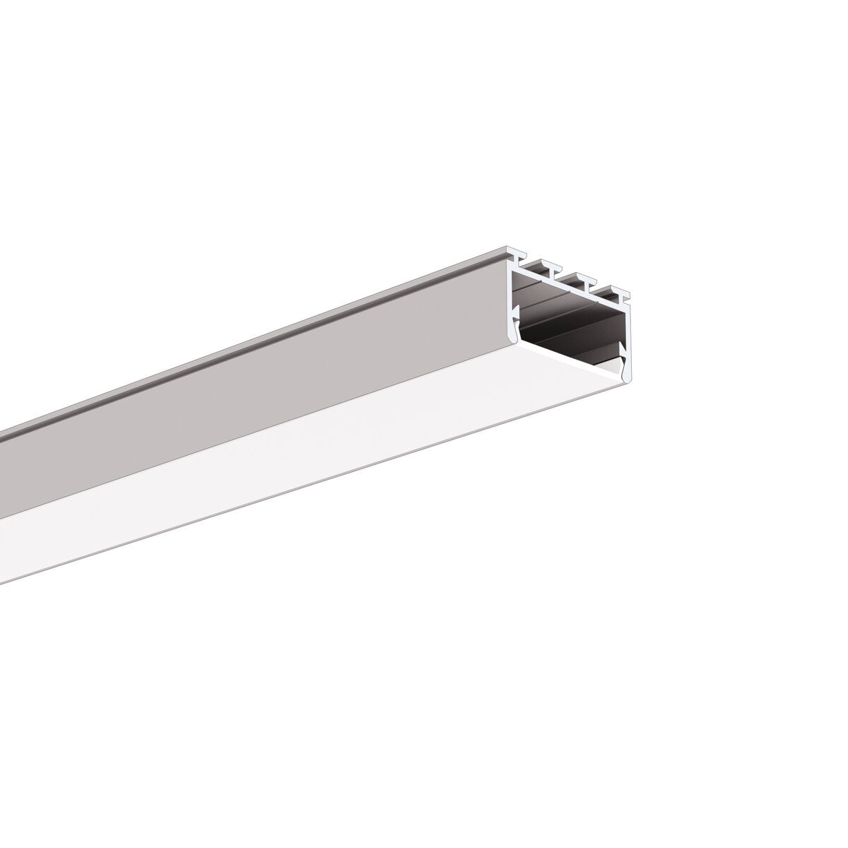Profil aluminiu bandă LED GIZA-LL, argintiu anodizat