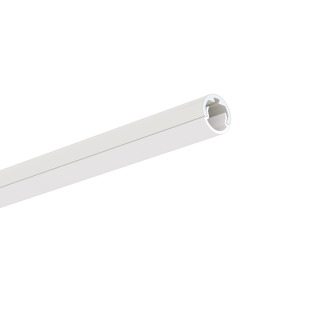 Profil aluminiu bandă LED PIKO-O rotund, alb vopsit