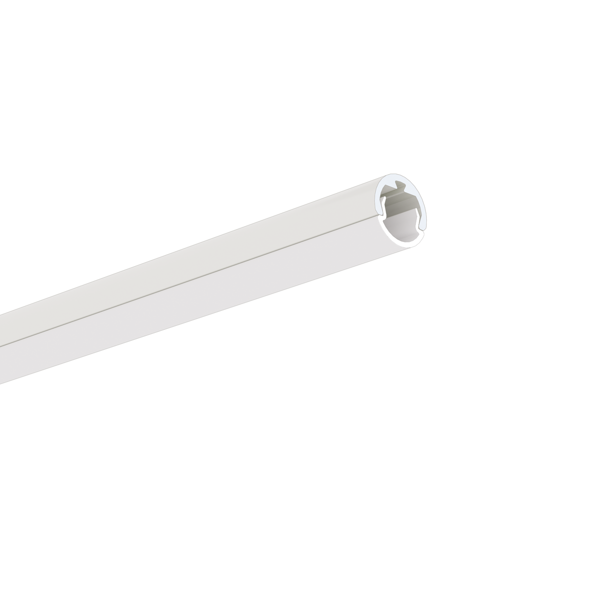 Profil aluminiu bandă LED PIKO-O rotund, alb vopsit
