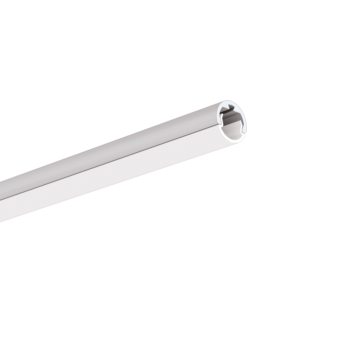 Profil aluminiu bandă LED PIKO-O rotund, argintiu anodizat