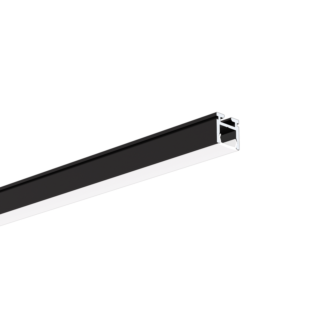 Profil aluminiu bandă LED PIKO-ZM, negru anodizat