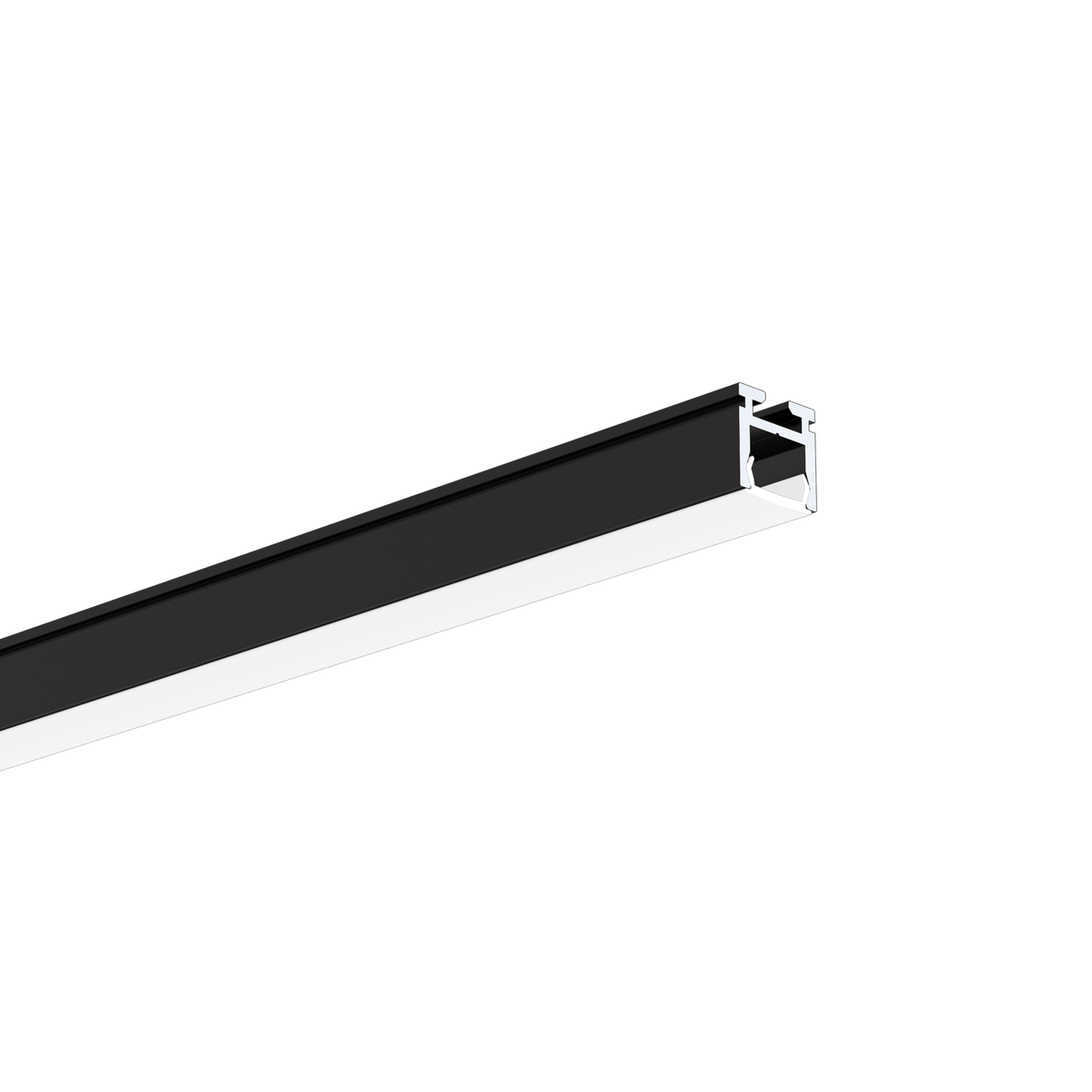 Profil aluminiu bandă LED PIKO-ZM, negru anodizat