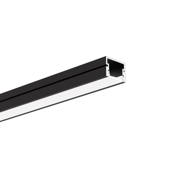 Profil aluminiu bandă LED PDS-4-PLUS, negru anodizat
