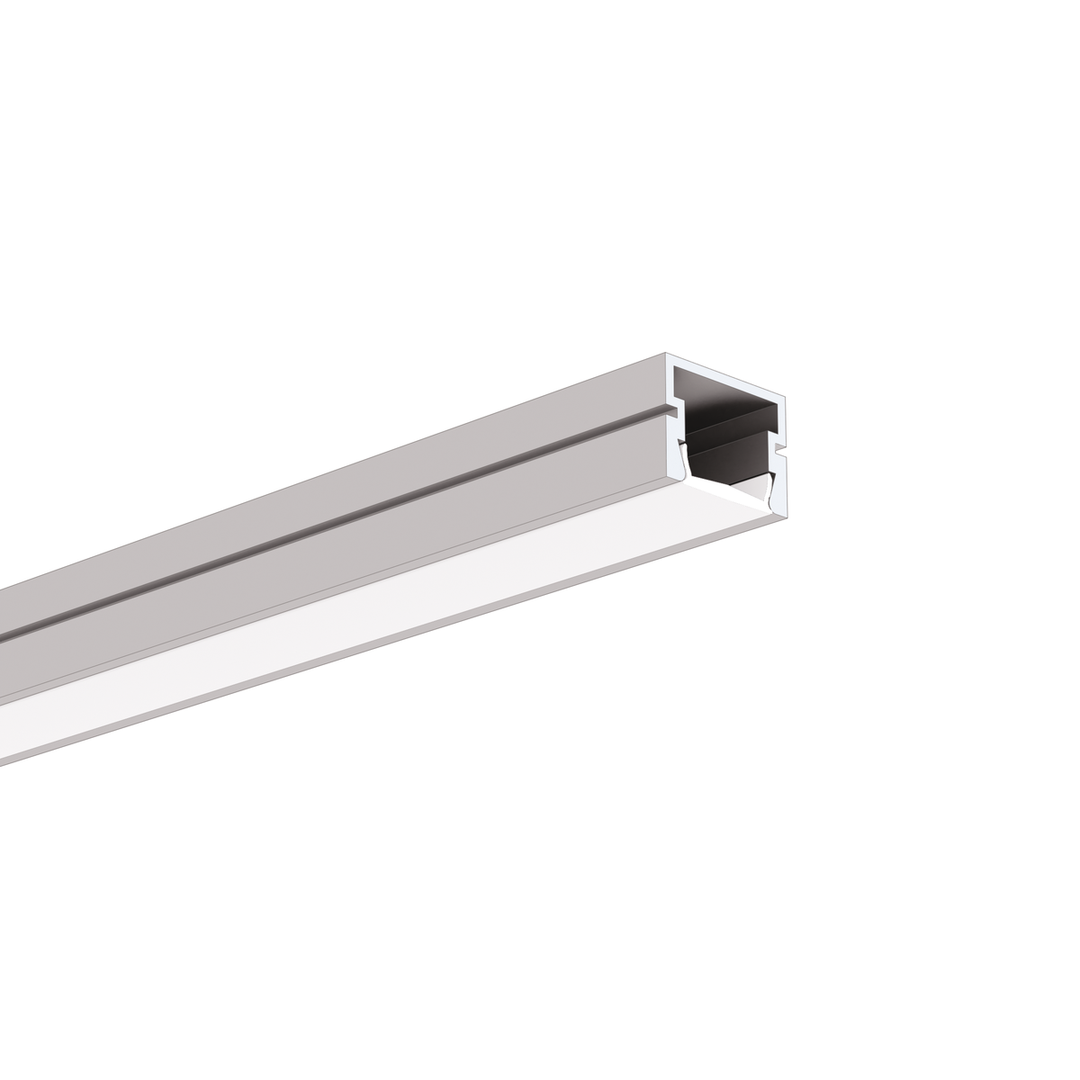 Profil aluminiu bandă LED PDS-4-PLUS, argintiu anodizat