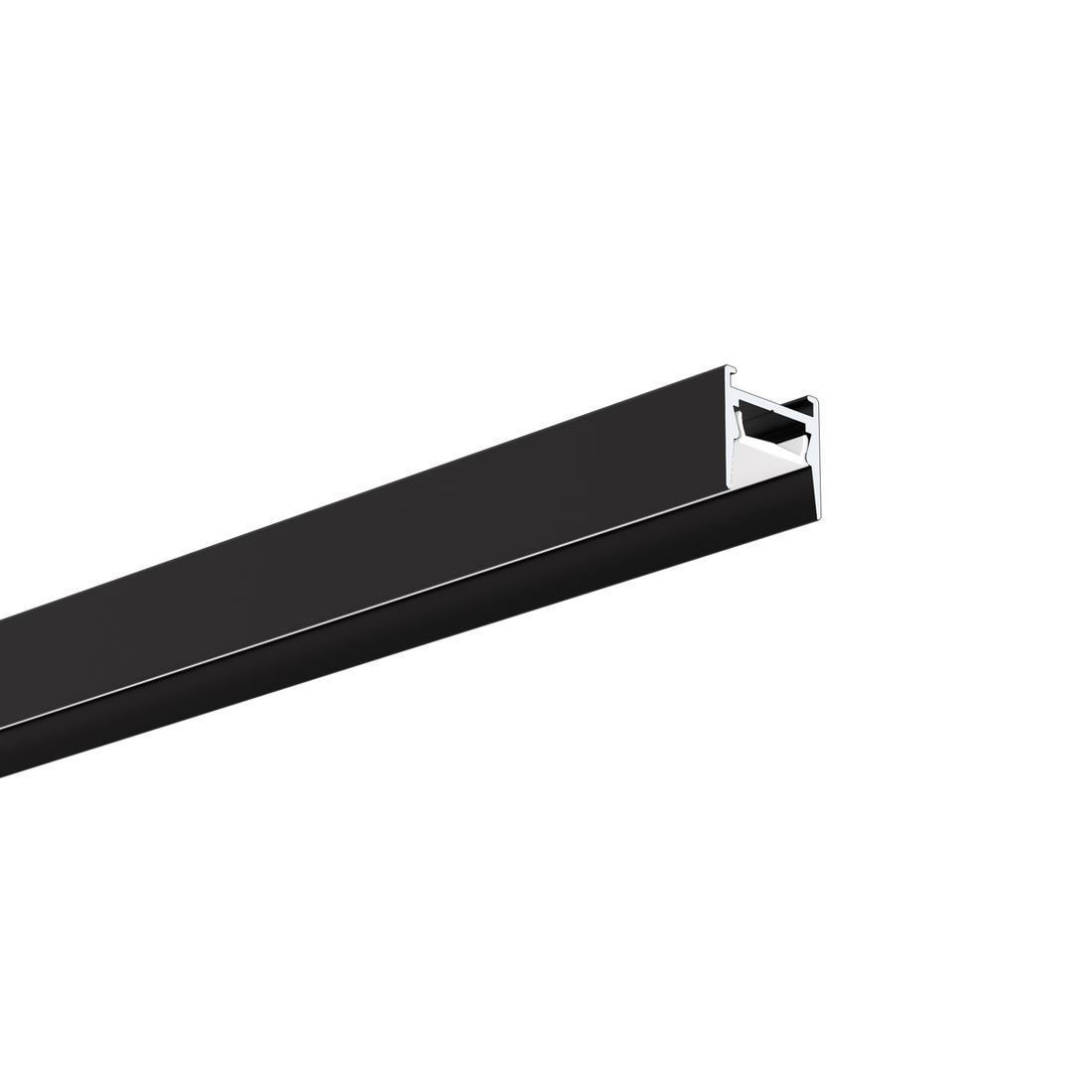 Profil aluminiu bandă LED MICRO-HG, negru anodizat